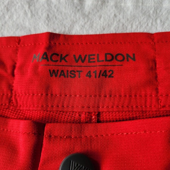 Mack Weldon Shorts 41/42 Mens Red Hybrid Board Golf Zip Pocket Stretch - Picture 3 of 10